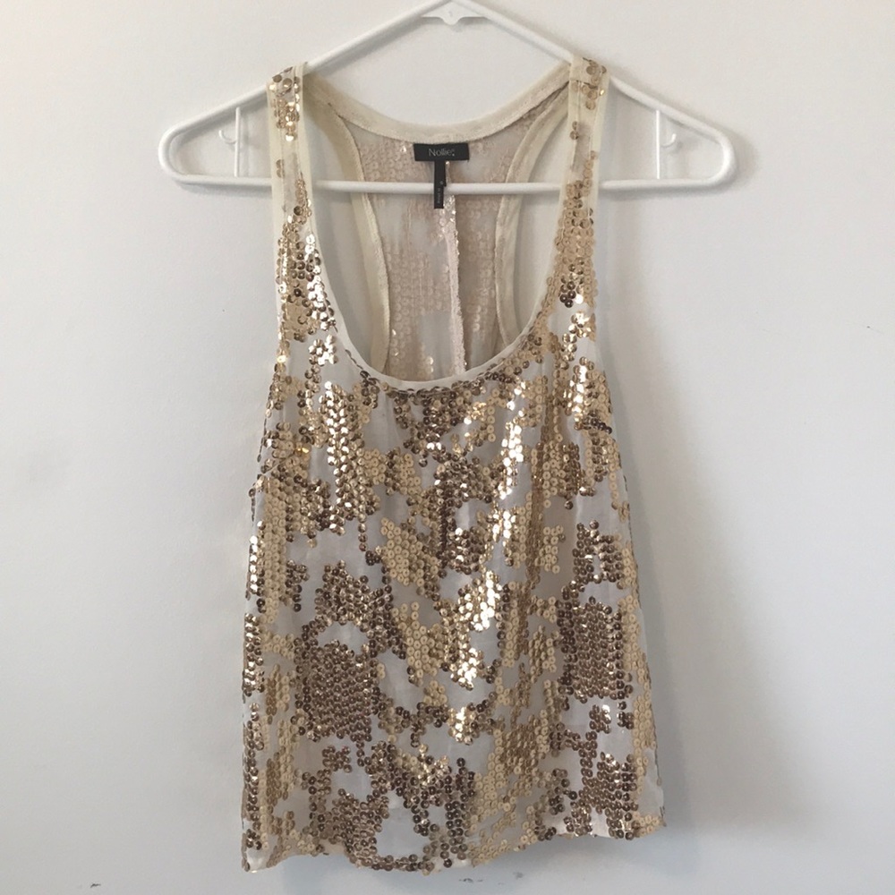 Nollie Gold Sequin Tank Top